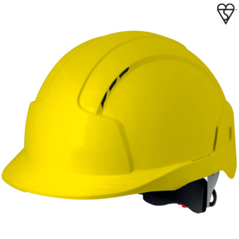Yellow EVOLite Mid Peak Vented Wheel Adjustable Helmet
